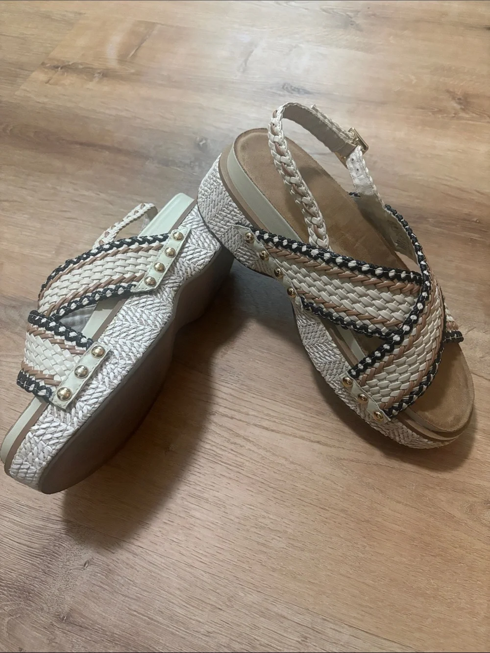 Kelsi Dagger Brooklyn Pace Raffia Platform Sandals - Anthropologie 9.5
